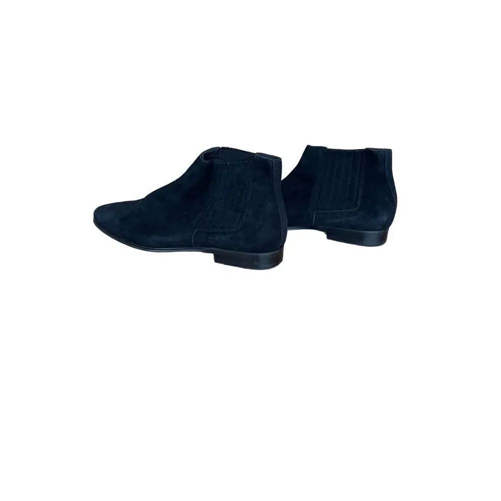 Aldo Womens Black Solid Suede Almond Toe Slip On Ankle Chelsea Boots Size 8